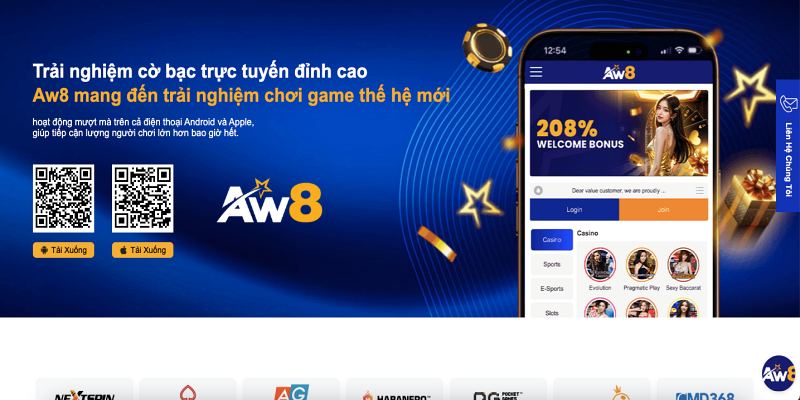 Giao diện chuyên nghiệp của AW8
